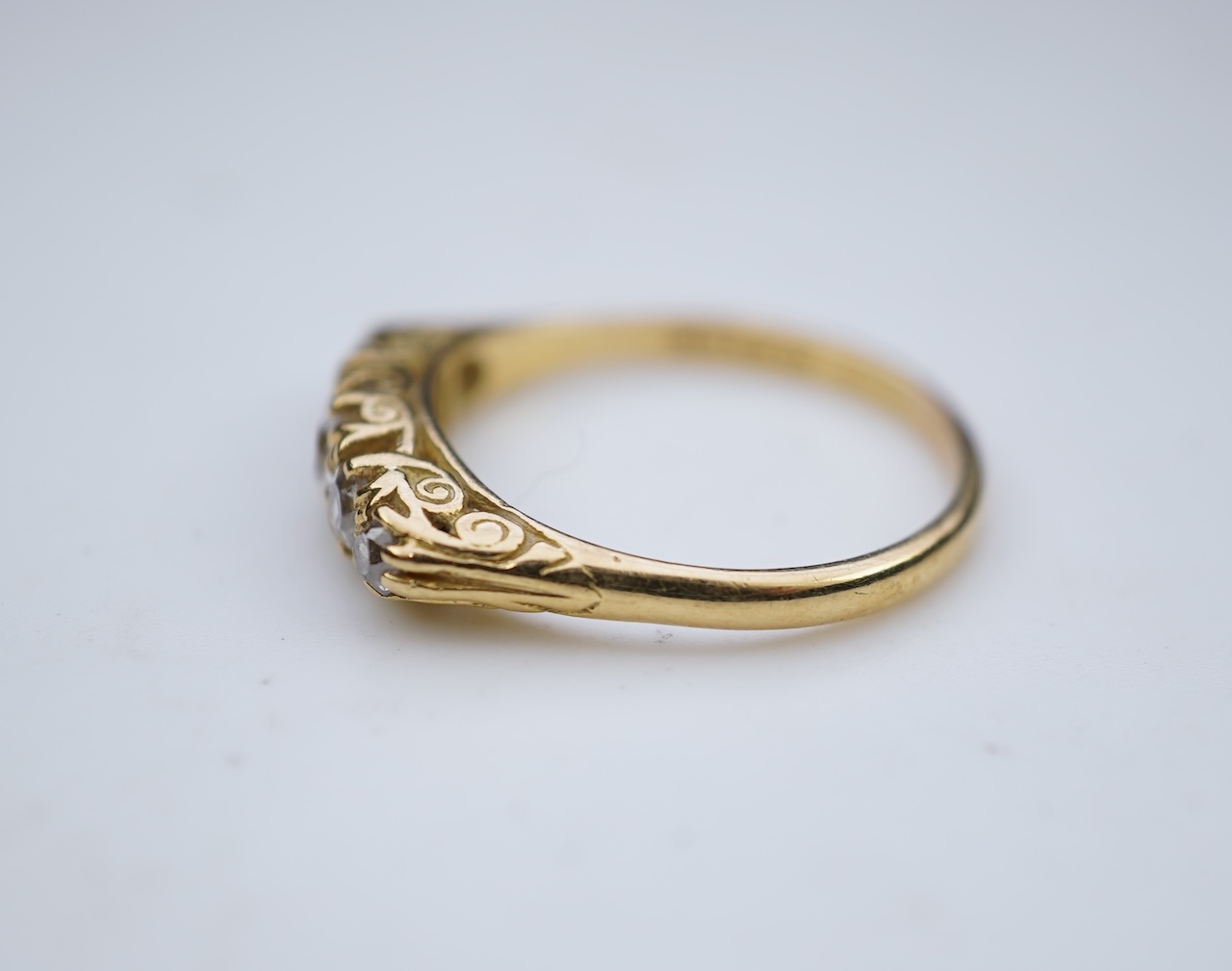 A five-stone diamond ring